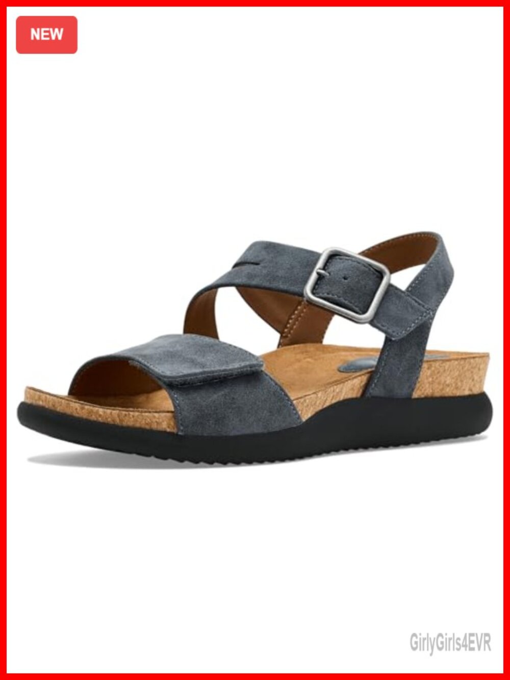 Faux Leather Wedge Sandals Open Toe Ankle Strap Comfort Walking